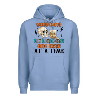 Colony Blue surviving fatherhood one beer at a time Premium Hoodie - MaliasSmallBusiness