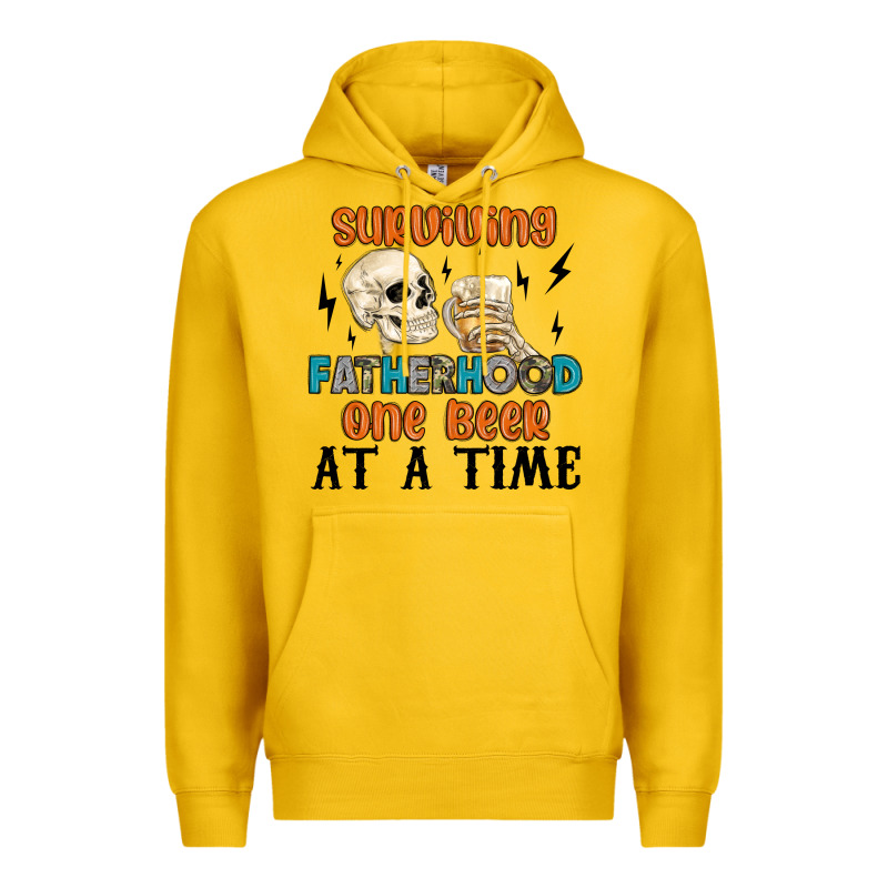 Surviving Fatherhood One Beer At A Time Premium Hoodie by MaliasSmallBusiness | Teevron