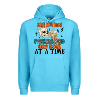 Ocean Blue surviving fatherhood one beer at a time Premium Hoodie - MaliasSmallBusiness