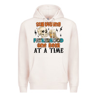 Pale Pink surviving fatherhood one beer at a time Premium Hoodie - MaliasSmallBusiness