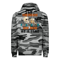 Slate Camo surviving fatherhood one beer at a time Premium Hoodie - MaliasSmallBusiness