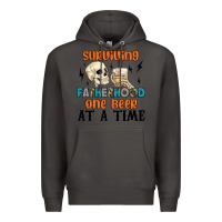 Smoke surviving fatherhood one beer at a time Premium Hoodie - MaliasSmallBusiness
