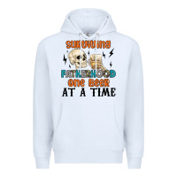 White surviving fatherhood one beer at a time Premium Hoodie - MaliasSmallBusiness