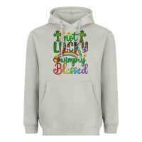 Moon Dust Western St. Patrick's Day Cross Not Lucky Simply Blessed Heavyweight Hoodie - Artiststas