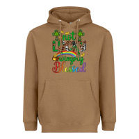 Toasted Coconut Western St. Patrick's Day Cross Not Lucky Simply Blessed Heavyweight Hoodie - Artiststas