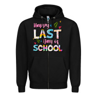 Black happy last day of school Zipper Hoodie - JahusDesignShop