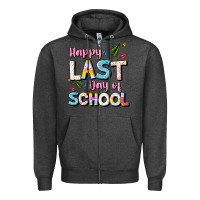 Charcoal Heather happy last day of school Zipper Hoodie - JahusDesignShop