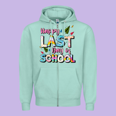 Happy Last Day Of School Zipper Hoodie Designed By Jahusdesignshop