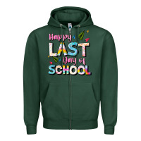 Sports Green happy last day of school Zipper Hoodie - JahusDesignShop