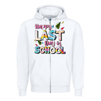 White happy last day of school Zipper Hoodie - JahusDesignShop
