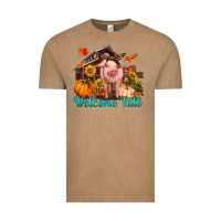Vintage Coffee Welcome fall pig Vintage Tee - RanaPortraitStore