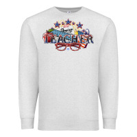 Oatmeal Heather american teacher Premium Sweatshirt - NancyCooperArtShop