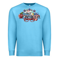 Ocean Blue american teacher Premium Sweatshirt - NancyCooperArtShop