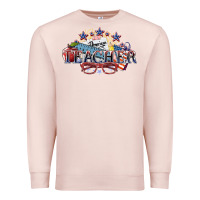 Pale Pink american teacher Premium Sweatshirt - NancyCooperArtShop