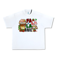 White fa la la la latte Urban Heavy Tee - Zillion Design Studio