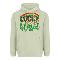 Matcha Western St. Patrick's Rainbow Lucky And Blessed Heavyweight Hoodie - Artiststas