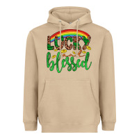 Mushroom Western St. Patrick's Rainbow Lucky And Blessed Heavyweight Hoodie - Artiststas
