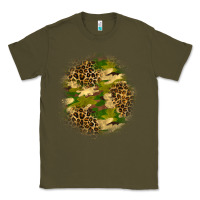 Army Green camouflage and leopard patch Classic Tee - BundleAndBundleShop