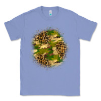 Colony Blue camouflage and leopard patch Classic Tee - BundleAndBundleShop