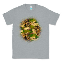 Heather Grey camouflage and leopard patch Classic Tee - BundleAndBundleShop