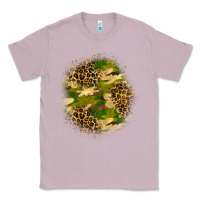 Lilac camouflage and leopard patch Classic Tee - BundleAndBundleShop