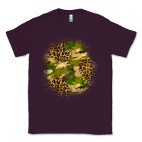 Plum camouflage and leopard patch Classic Tee - BundleAndBundleShop