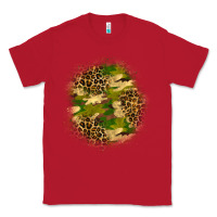 Red camouflage and leopard patch Classic Tee - BundleAndBundleShop