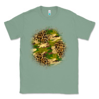 Sage camouflage and leopard patch Classic Tee - BundleAndBundleShop