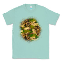 Seafoam camouflage and leopard patch Classic Tee - BundleAndBundleShop