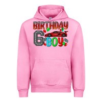 Fuchsia Pink birthday boy 6 Urban Hoodie - BundleAndBundleShop