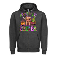 Charcoal Heather hocus pocus heifer Zipper Hoodie - AdoDesignShop
