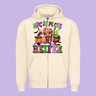 Hocus Pocus Heifer Zipper Hoodie Designed By Adodesignshop