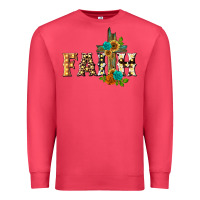 Cardinal faith with cross Premium Sweatshirt - BarkalooDesign