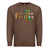 Chestnut faith with cross Premium Sweatshirt - BarkalooDesign