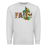 Dove Grey faith with cross Premium Sweatshirt - BarkalooDesign