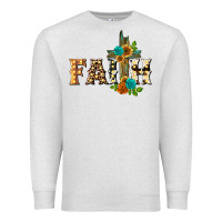 Oatmeal Heather faith with cross Premium Sweatshirt - BarkalooDesign