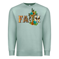 Seafoam faith with cross Premium Sweatshirt - BarkalooDesign