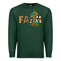 Sports Green faith with cross Premium Sweatshirt - BarkalooDesign