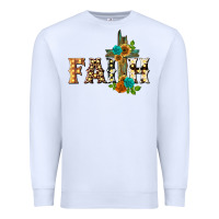 White faith with cross Premium Sweatshirt - BarkalooDesign