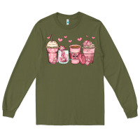 Army Green mother's day floral coffee cups Long Sleeve Tee - Zillion Design Studio