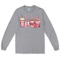 Heather Grey mother's day floral coffee cups Long Sleeve Tee - Zillion Design Studio