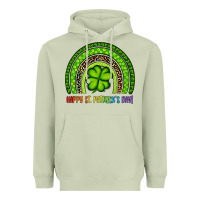 Matcha Happy St. Patrick's Day Shamrock Rainbow Heavyweight Hoodie - Artiststas