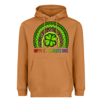 Meerkat Happy St. Patrick's Day Shamrock Rainbow Heavyweight Hoodie - Artiststas