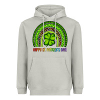 Moon Dust Happy St. Patrick's Day Shamrock Rainbow Heavyweight Hoodie - Artiststas