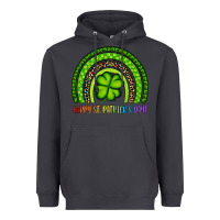 Smoke Happy St. Patrick's Day Shamrock Rainbow Heavyweight Hoodie - Artiststas