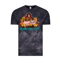 Cloud Black Welcome fall pigs Vintage Tee - RanaPortraitStore