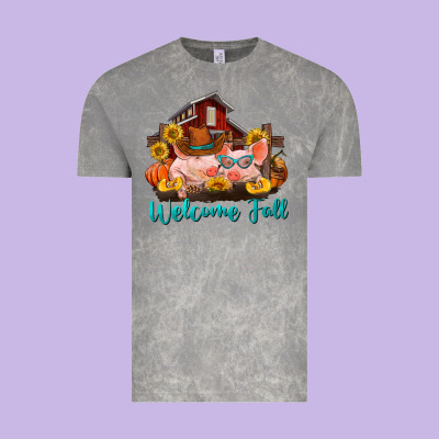 Vintage Tee Welcome fall pigs