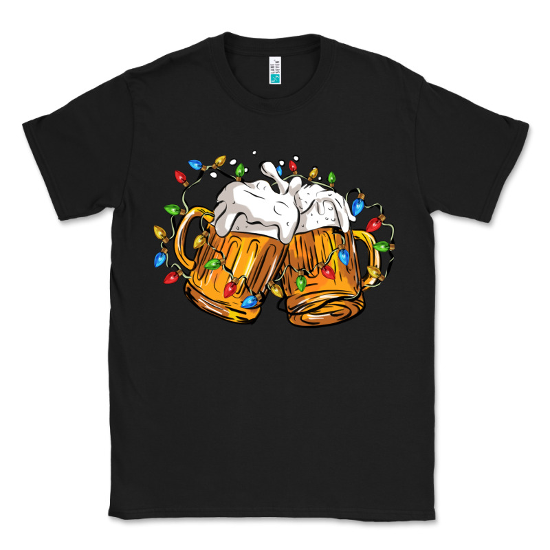 Beer With Christmas Lights Classic Tee by FaDigitalArtStudio | Teevron