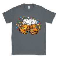 Charcoal Heather beer with christmas lights Classic Tee - FaDigitalArtStudio
