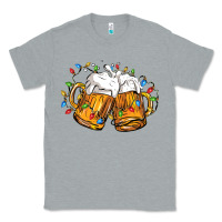 Heather Grey beer with christmas lights Classic Tee - FaDigitalArtStudio
